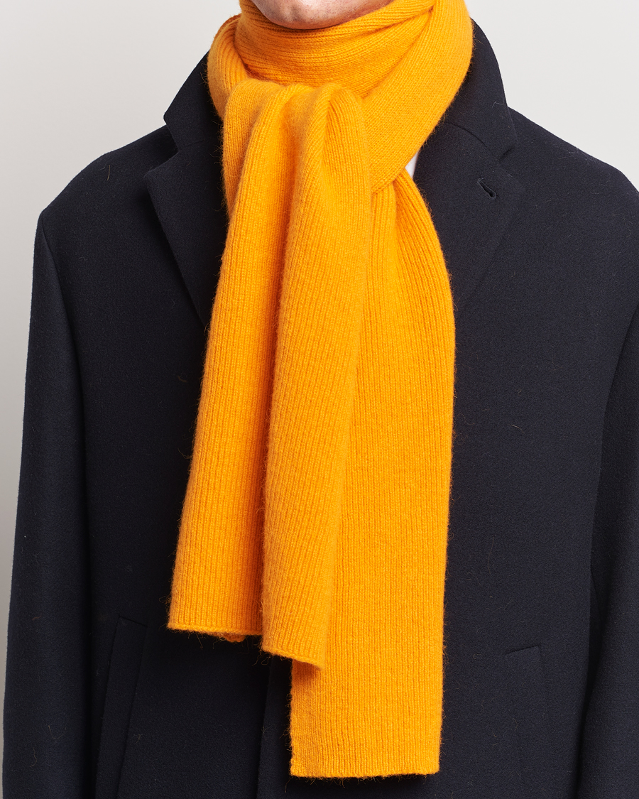 Herre | Le Bonnet Lambswool/Caregora Scarf Orange Peel | Le Bonnet | Lambswool/Caregora Scarf Orange Peel