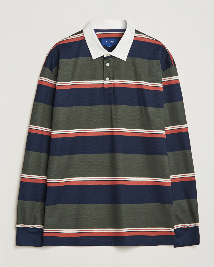 Herre | Trøjer | Eton | Striped Rugby Shirt Multi