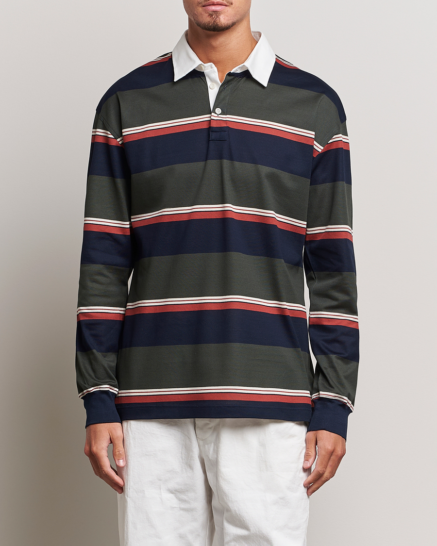 Herre | Rugbytrøjer | Eton | Striped Rugby Shirt Multi
