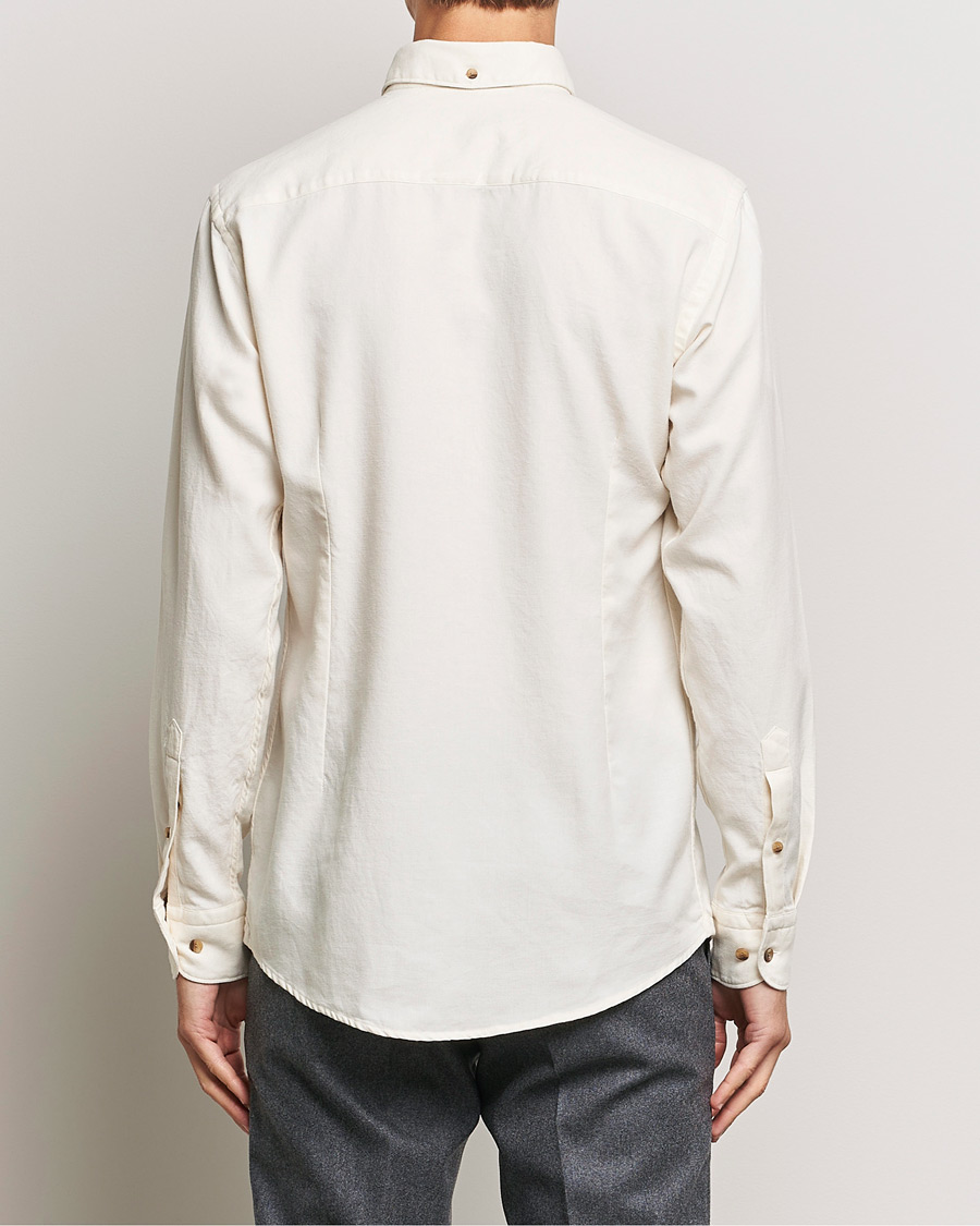 Herre | Skjorter | Eton | Slim Fit Twill Flannel Shirt Off White