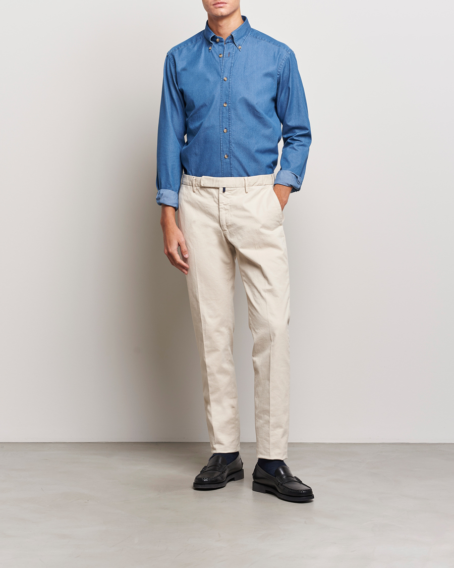 Herre | Skjorter | Eton | Slim Fit Denim Shirt Blue