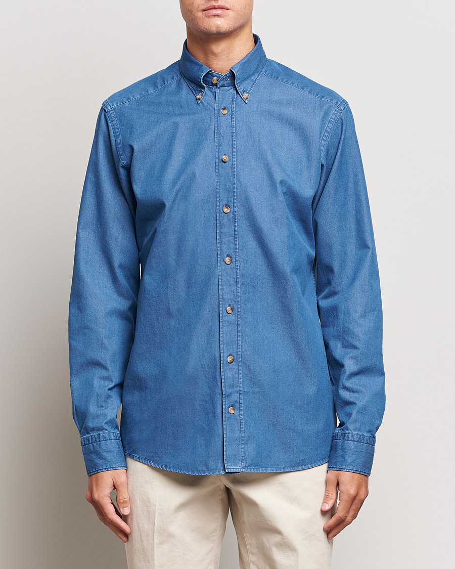 Herre | Denimskjorter | Eton | Slim Fit Denim Shirt Blue
