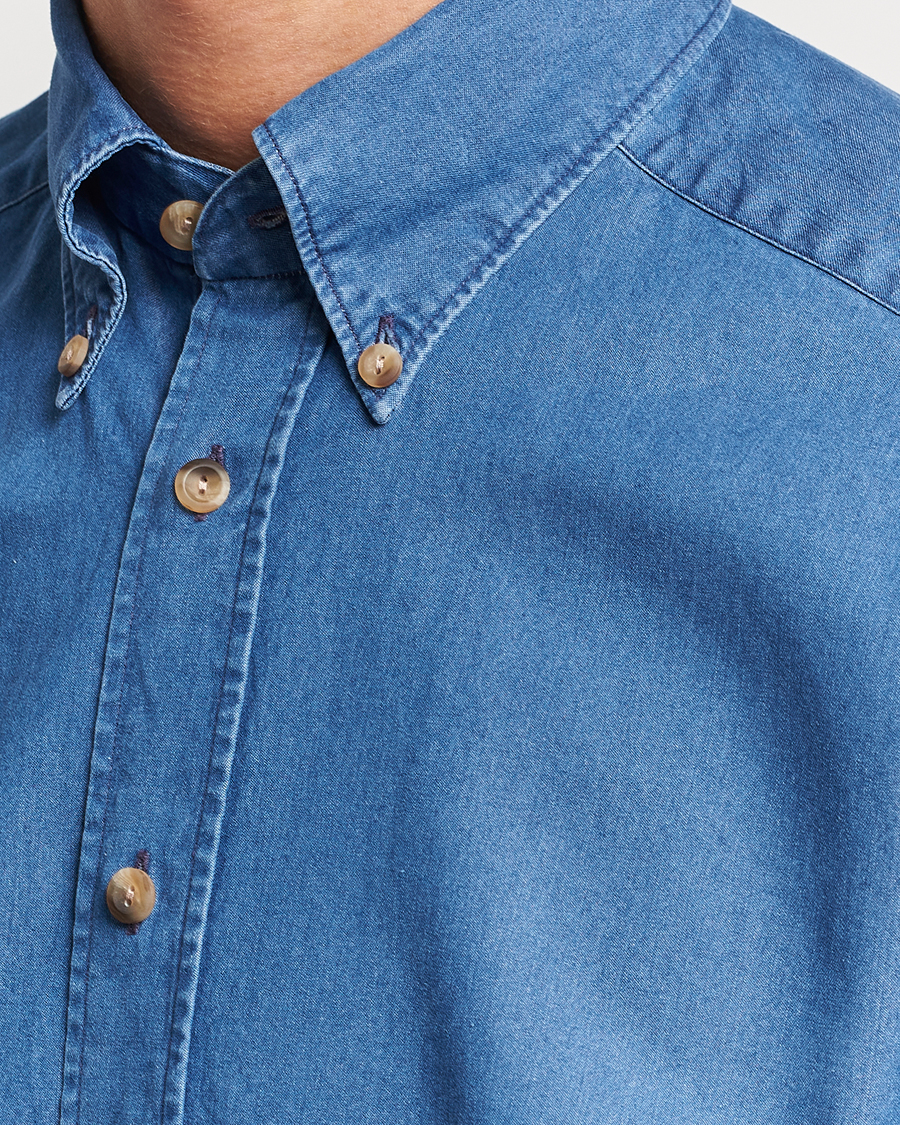 Herre | Skjorter | Eton | Slim Fit Denim Shirt Blue