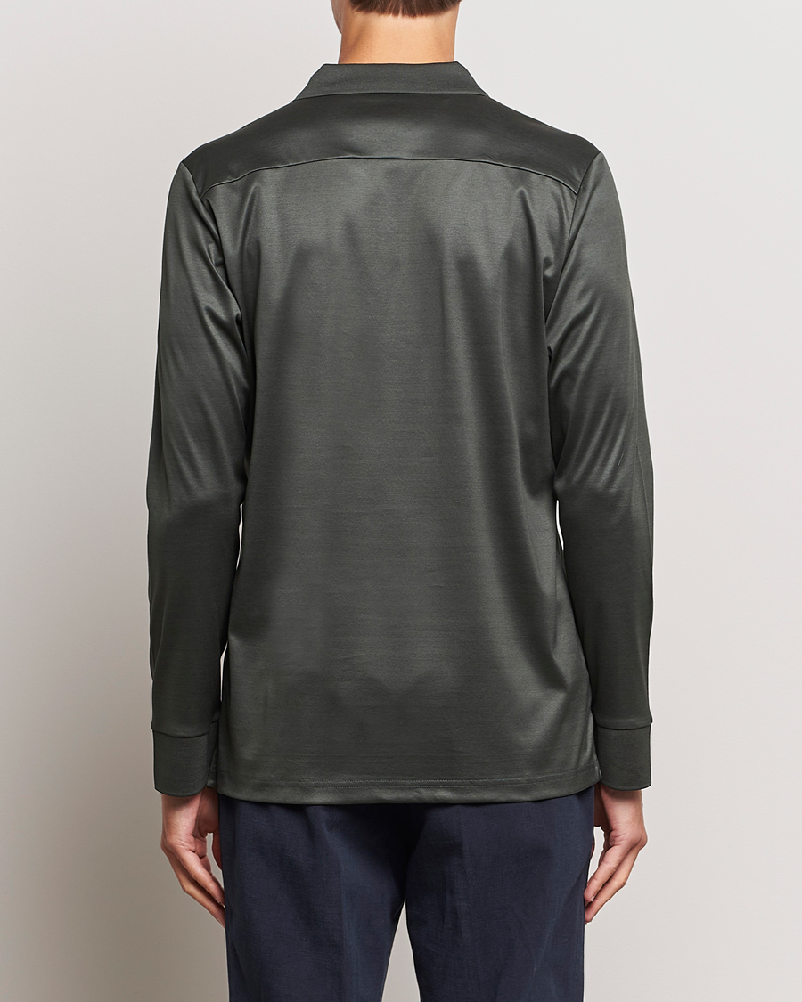 Herre | Trøjer | Eton | Filo Di Scozia Long Sleeve Polo Dark Green