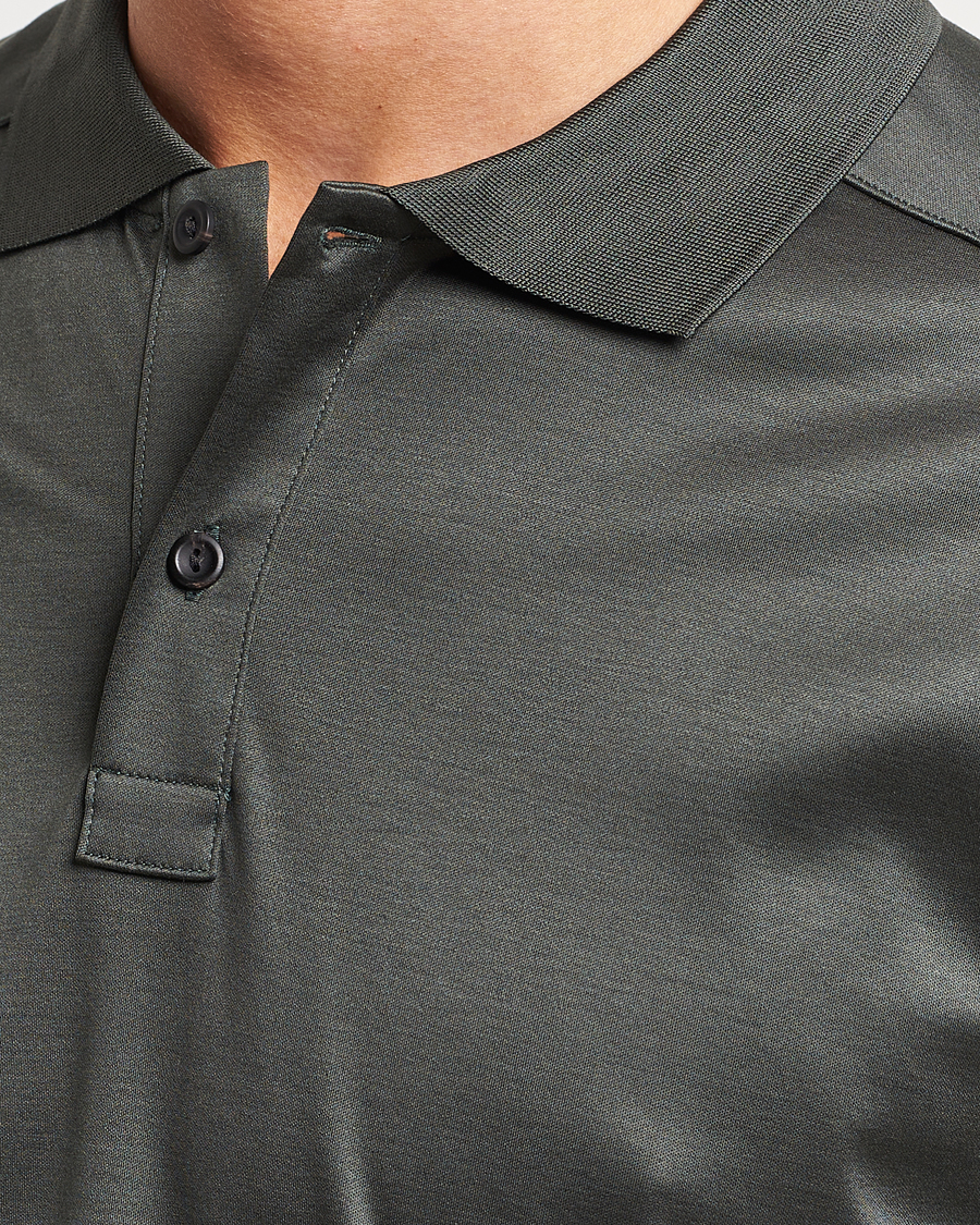 Herre | Trøjer | Eton | Filo Di Scozia Long Sleeve Polo Dark Green