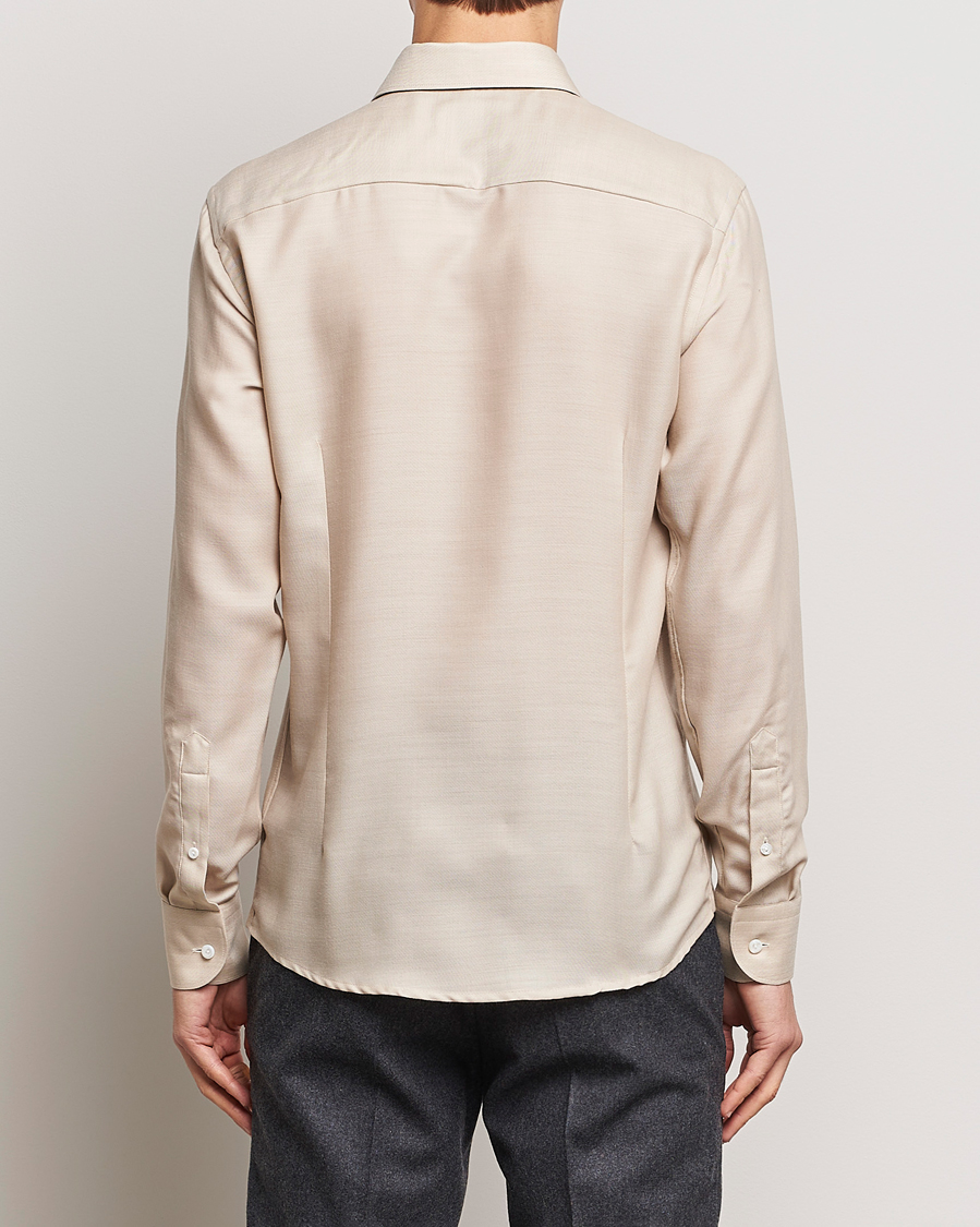 Herre | Skjorter | Eton | Slim Fit Merino Shirt Beige