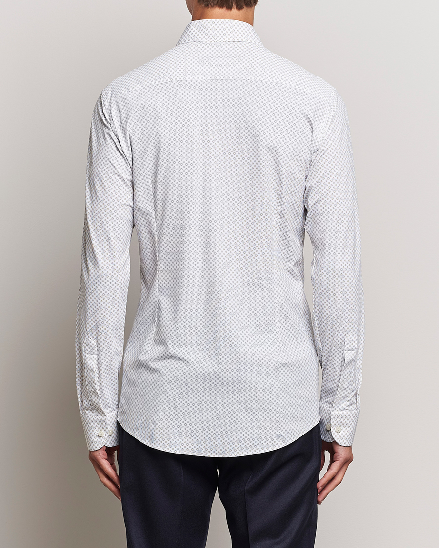 Herre | Skjorter | Eton | Slim Fit Four Way Stretch Printed Shirt Beige