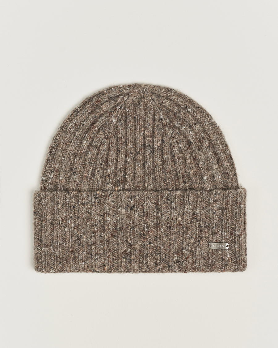 Herre | Eton Wool Blend Donegal Beanie Beige | Eton | Wool Blend Donegal Beanie Beige
