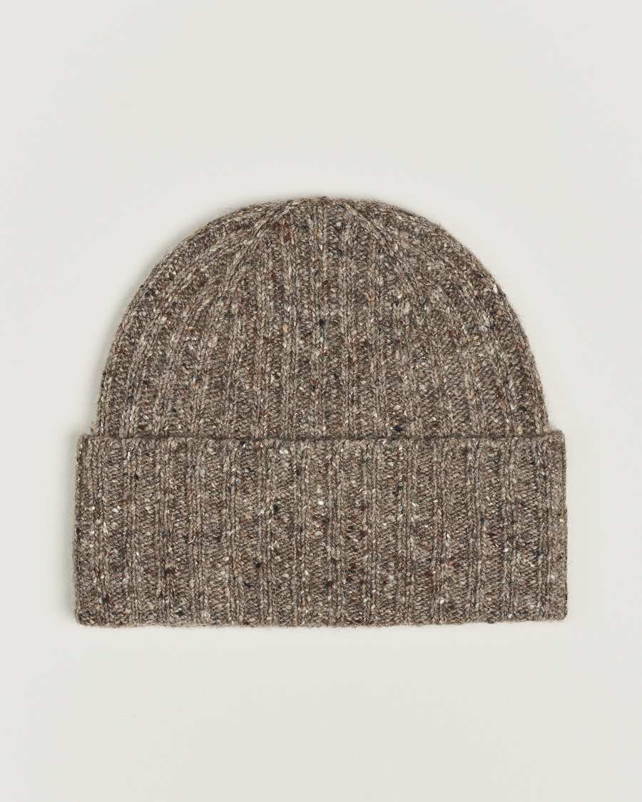 Herre | Eton Wool Blend Donegal Beanie Beige | Eton | Wool Blend Donegal Beanie Beige