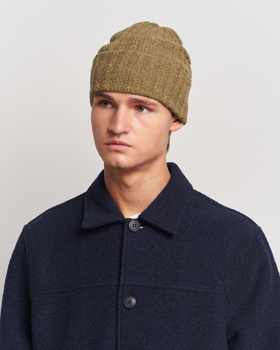 Herre |  | Eton | Wool Blend Donegal Beanie Green