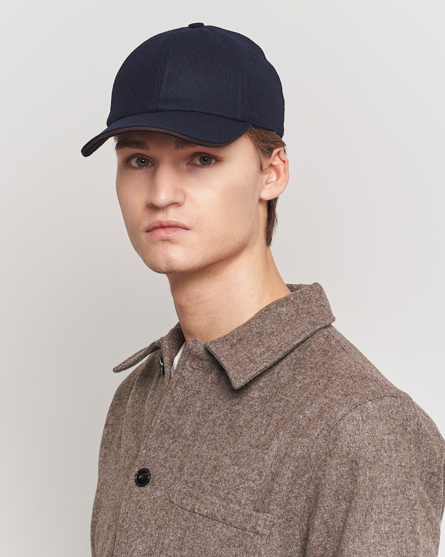 Herre | Eton Wool Baseball Cap Navy Blue | Eton | Wool Baseball Cap Navy Blue
