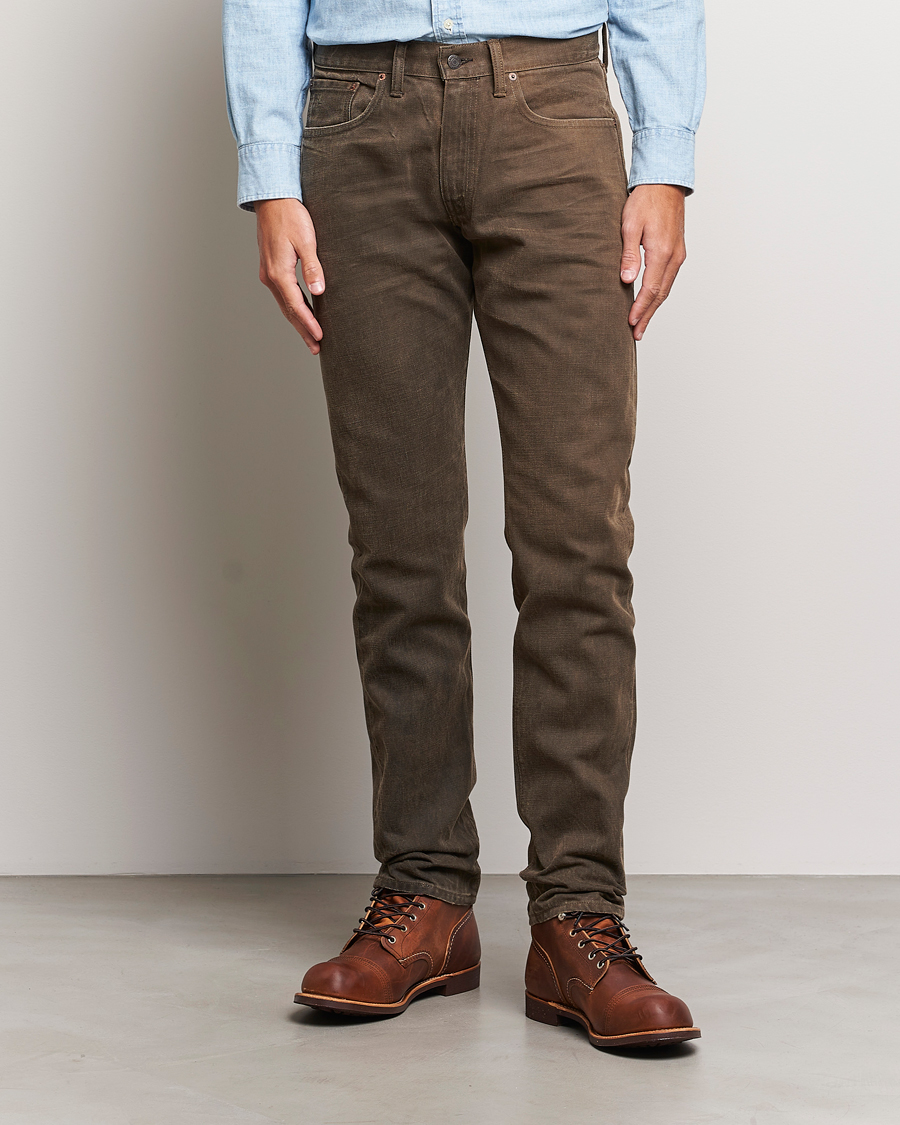 Herre | Jeans | RRL | Slim Fit 5-Pocket Denim Distressed Brown