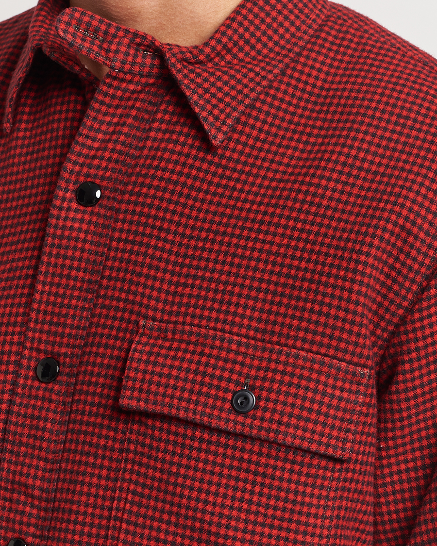 Herre | Jakker | RRL | Vermont Shearling Lined Shirt Jacket Red/Black