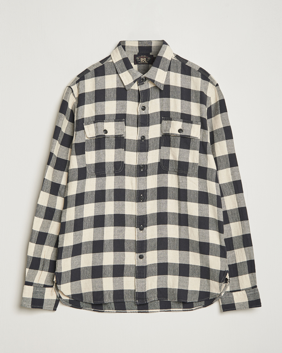Herre | Skjorter | RRL | Matlock Plaid Overshirt Black/Cream