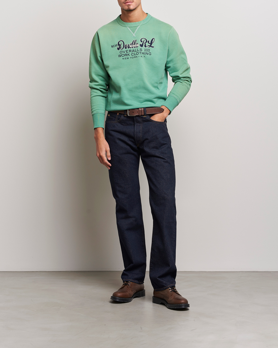 Herre | Trøjer | RRL | Graphic Sweatshirt Turquoise