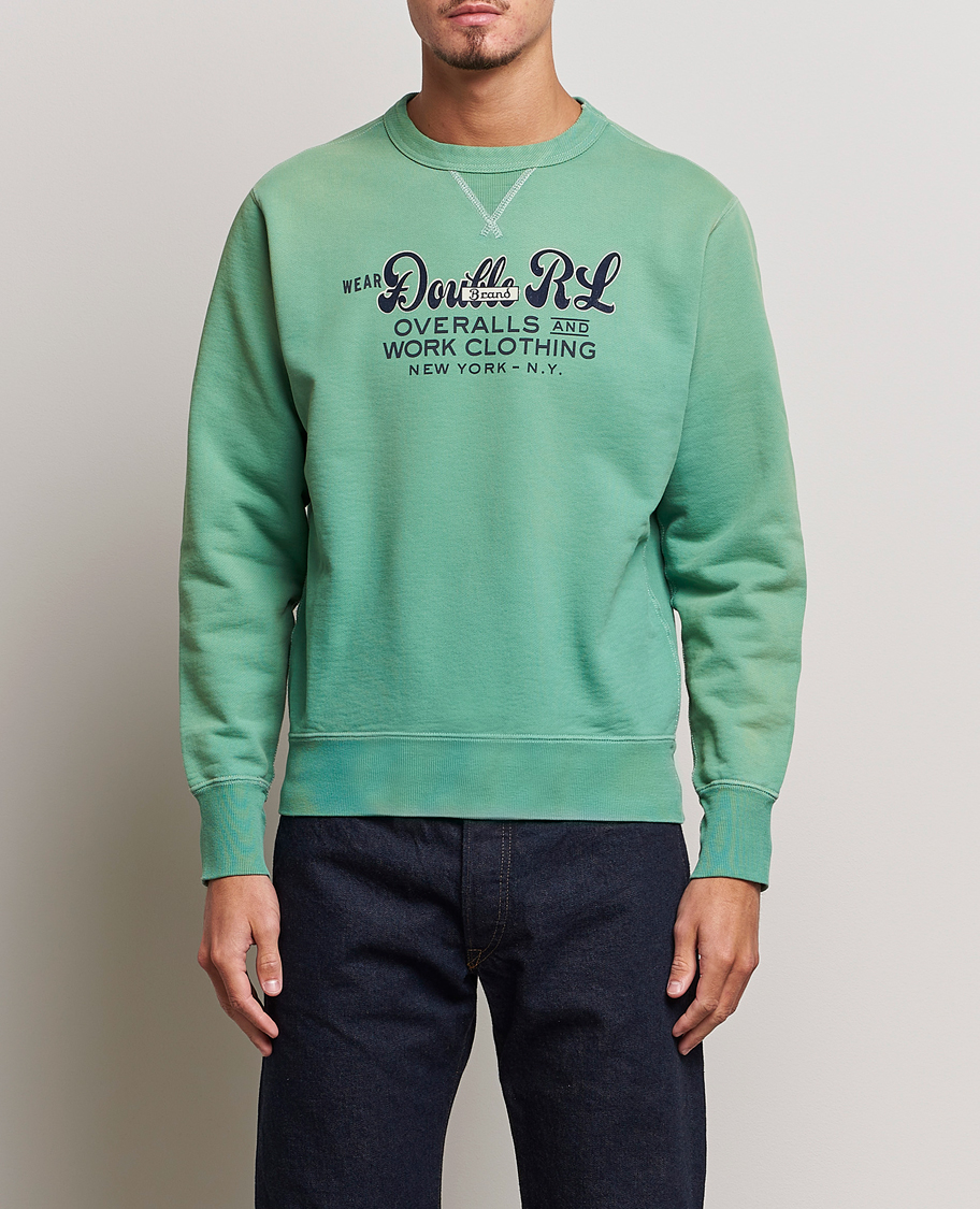 Herre | Trøjer | RRL | Graphic Sweatshirt Turquoise