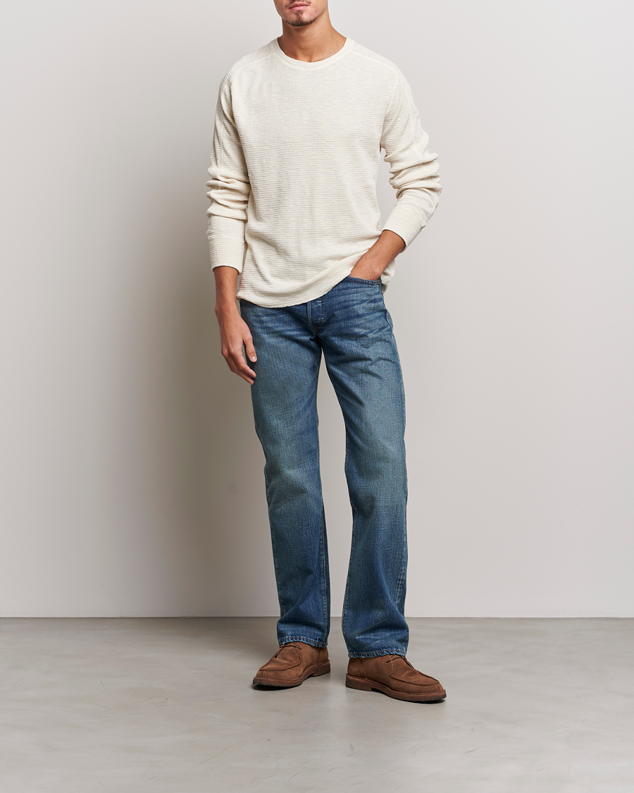 Herre | Trøjer | RRL | Long Sleeve Henley Paper White