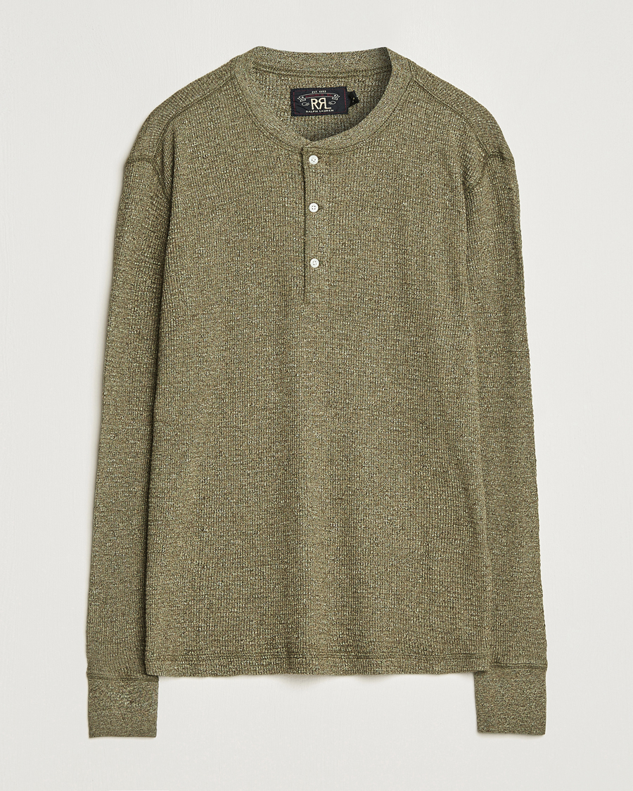 Herre | Trøjer | RRL | Long Sleeve Henley Olive