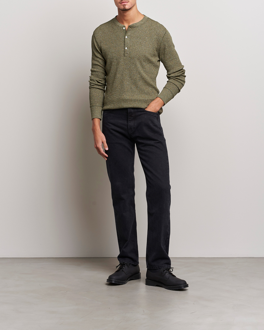 Herre | Trøjer | RRL | Long Sleeve Henley Olive