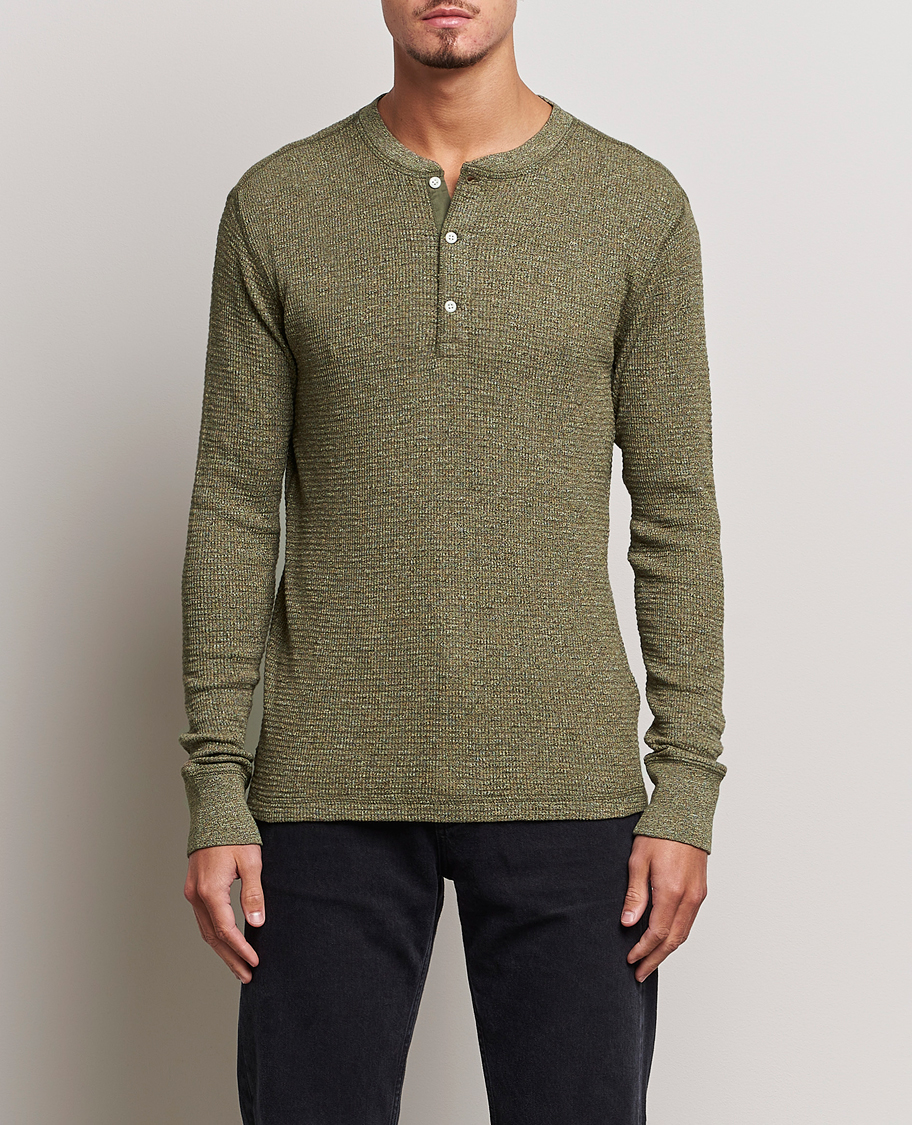 Herre | Trøjer | RRL | Long Sleeve Henley Olive