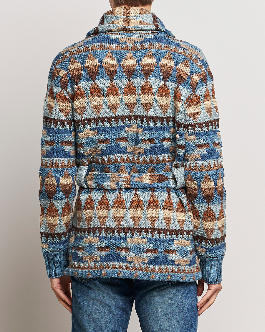 Herre | Trøjer | RRL | Ranch Shawl Collar Cardigan Brown/Blue