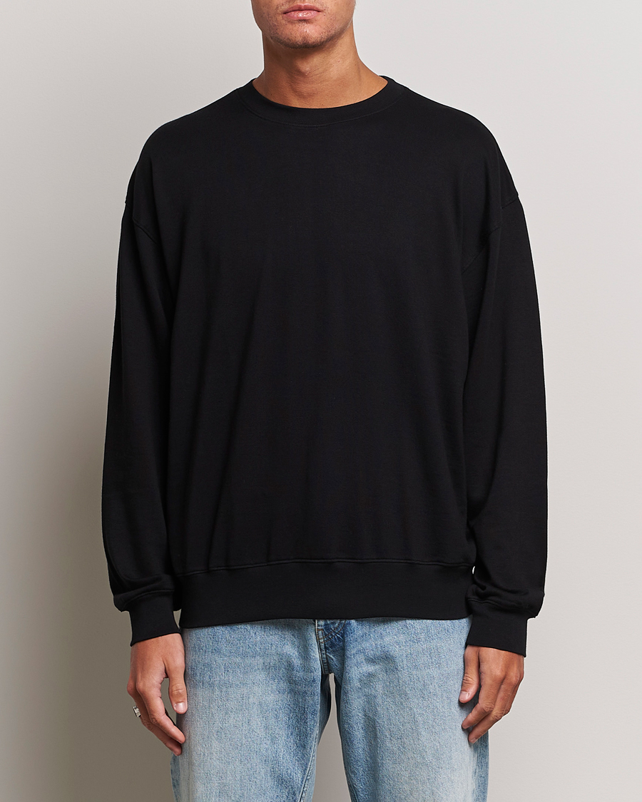 Herre | Trøjer | Auralee | High Gauge Sweatshirt Black