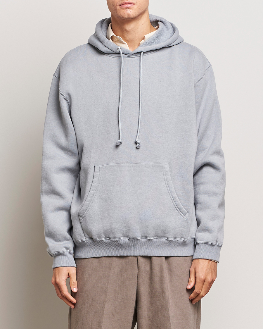 Herre | Trøjer | Auralee | Smooth Soft Sweat Hoodie Blue Gray