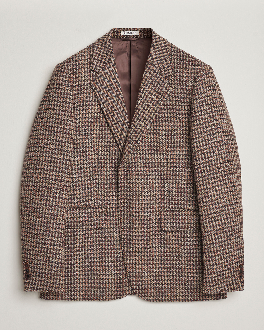 Herre | Blazere & jakker | Auralee | Houndstooth Wool Blazer Brown