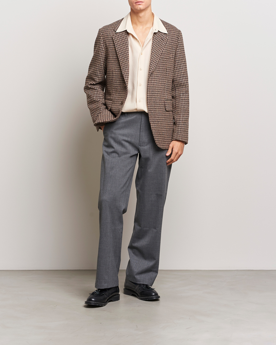 Herre | Blazere & jakker | Auralee | Houndstooth Wool Blazer Brown