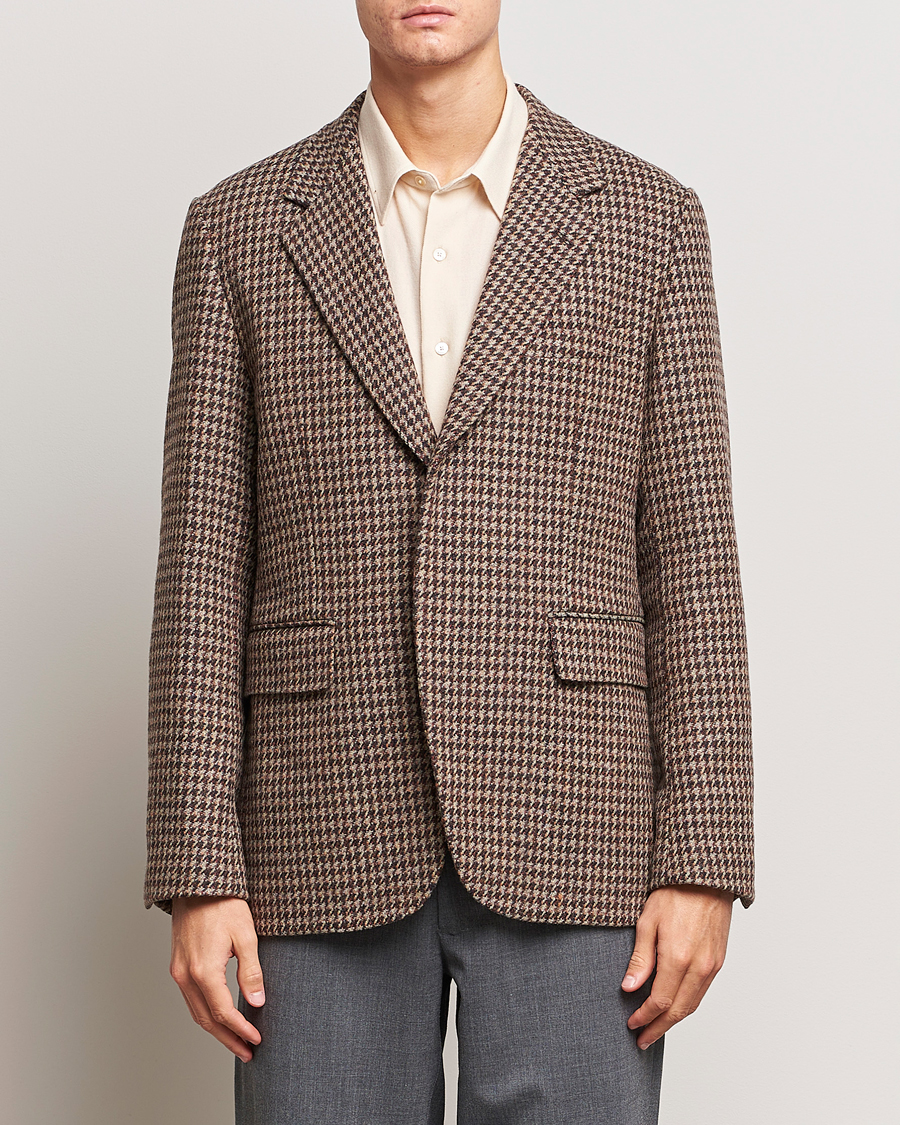 Herre | Blazere & jakker | Auralee | Houndstooth Wool Blazer Brown