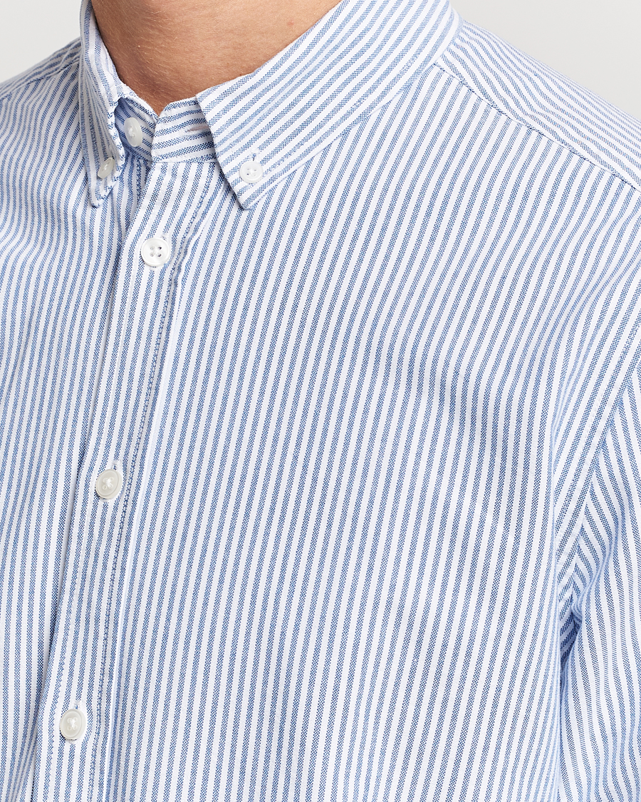 Herre | Skjorter | Samsøe Samsøe | Liam Striped Button Down Shirt Blue/White
