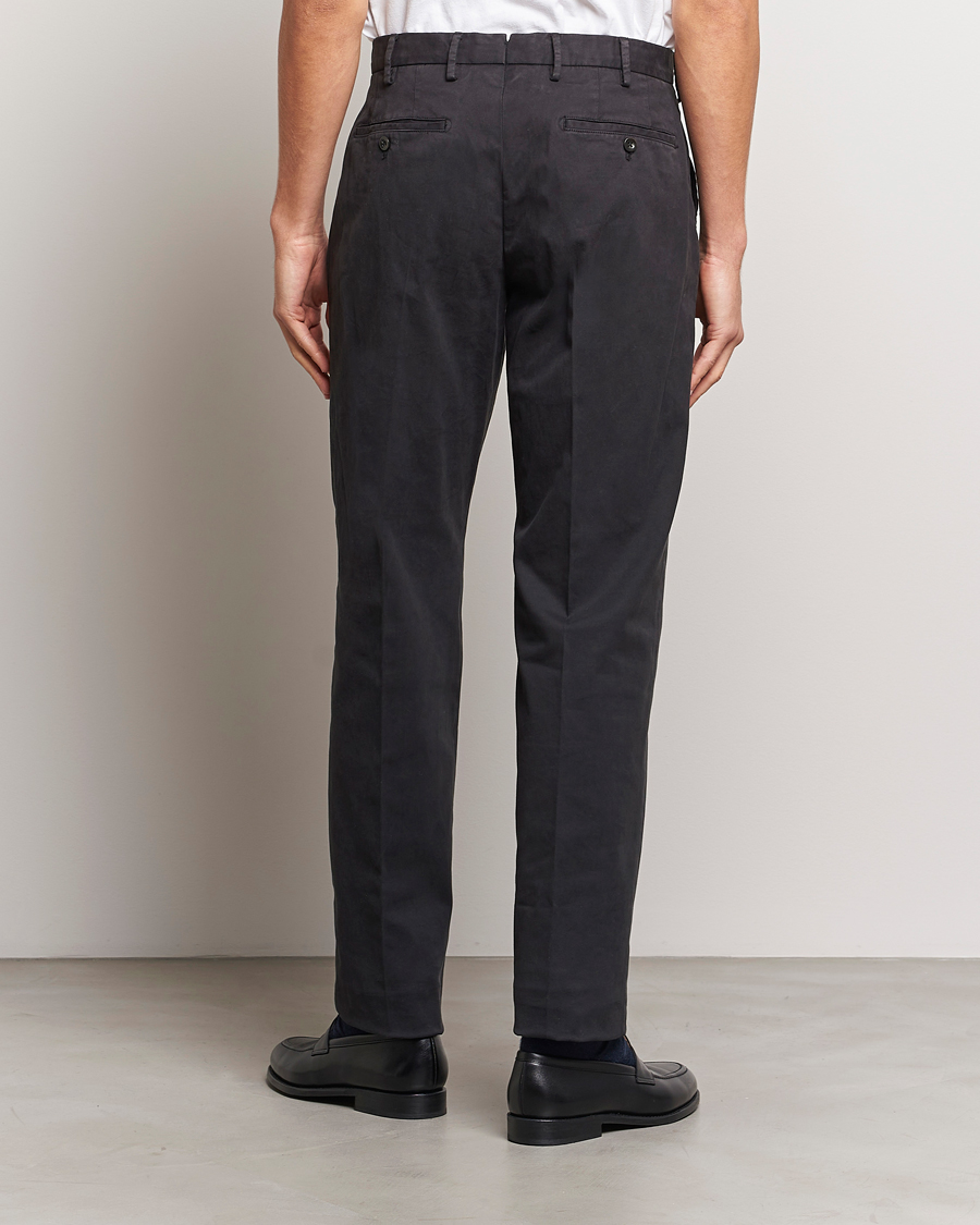 Herre | Bukser | Incotex | Straight Fit Cotton Chinos Black