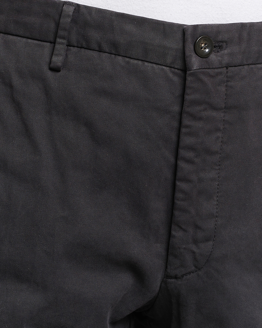 Herre | Bukser | Incotex | Straight Fit Cotton Chinos Black
