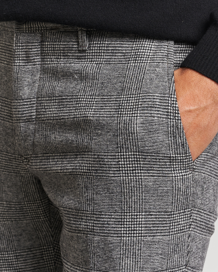 Herre | Bukser | Incotex | Slim Fit Prince Of Wales Check Pants Grey