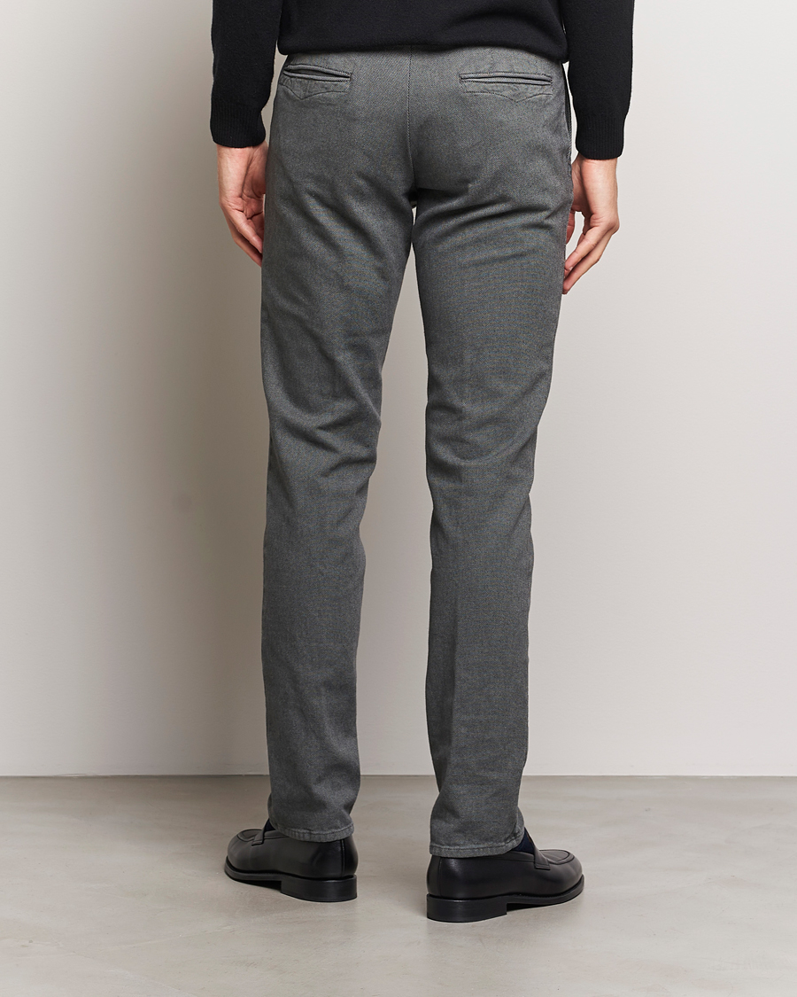 Herre | Bukser | Incotex | Slim Fit Overdyed Microstructure Slacks Dark Grey