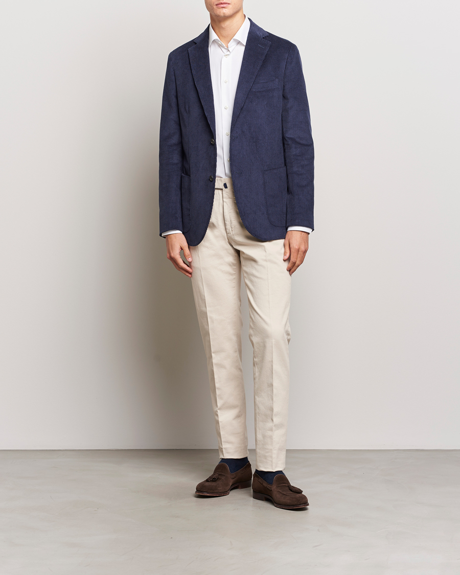 Herre | Blazere & jakker | Incotex | Montedoro Unconstructed Corduroy Blazer Navy