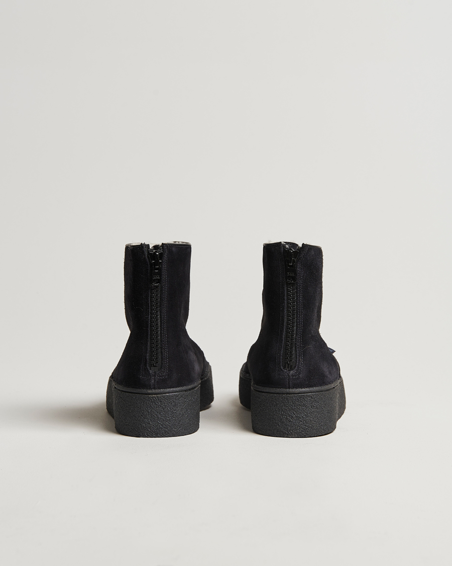 Herre | Sanders Sherling Lined Curling Boot Black Suede | Sanders | Sherling Lined Curling Boot Black Suede