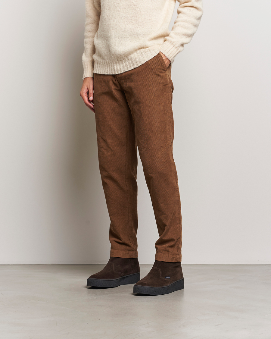 Herre | Sanders Sherling Lined Curling Boot Chocolate Suede | Sanders | Sherling Lined Curling Boot Chocolate Suede
