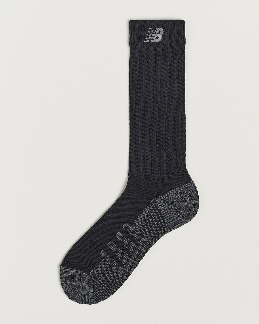 Elegance Ventilere Fritid New Balance Running 2-Pack Coolmax Crew Socks Black - CareOfCarl.dk