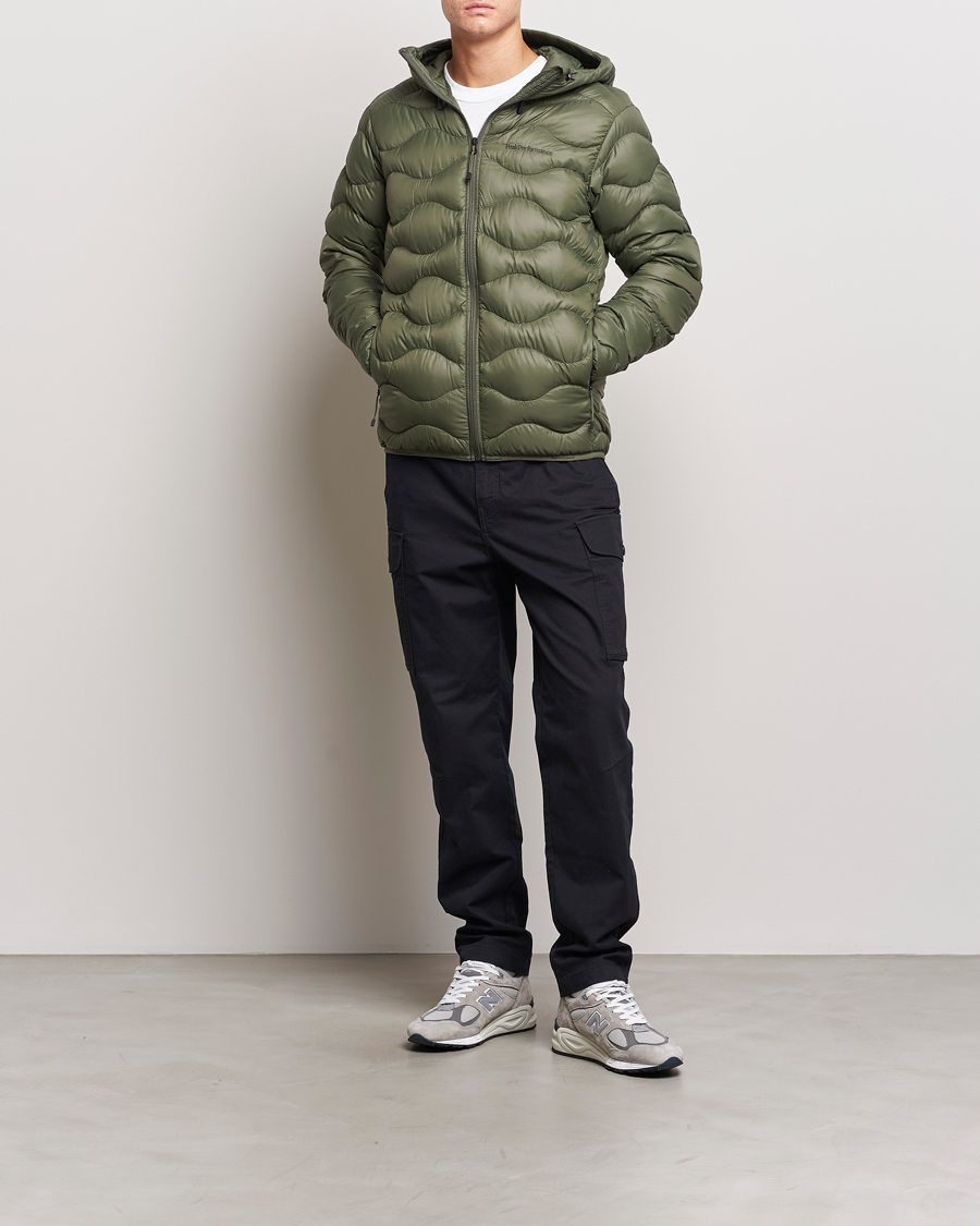 Herre | Jakker | Peak Performance | Helium Down Hooded Jacket Pine Needle