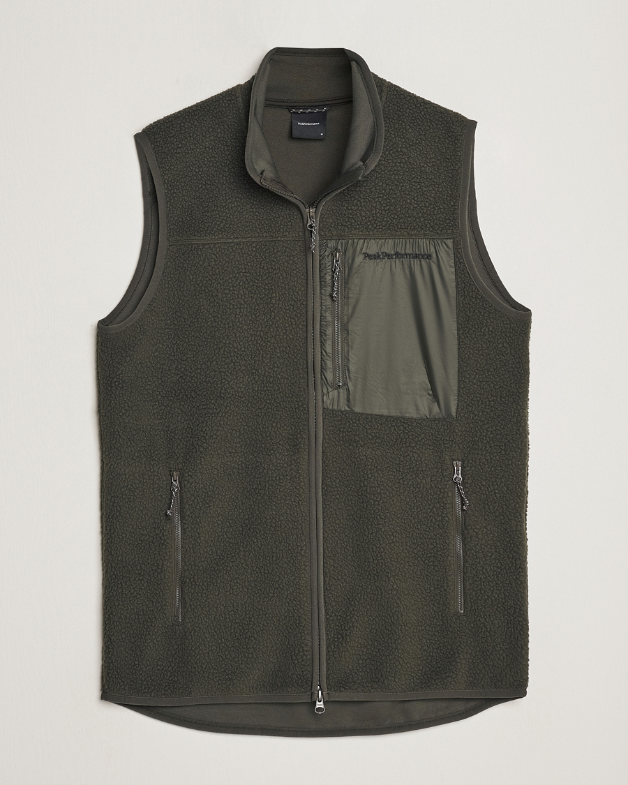 Herre | Veste | Peak Performance | Pile Vest Olive Extreme