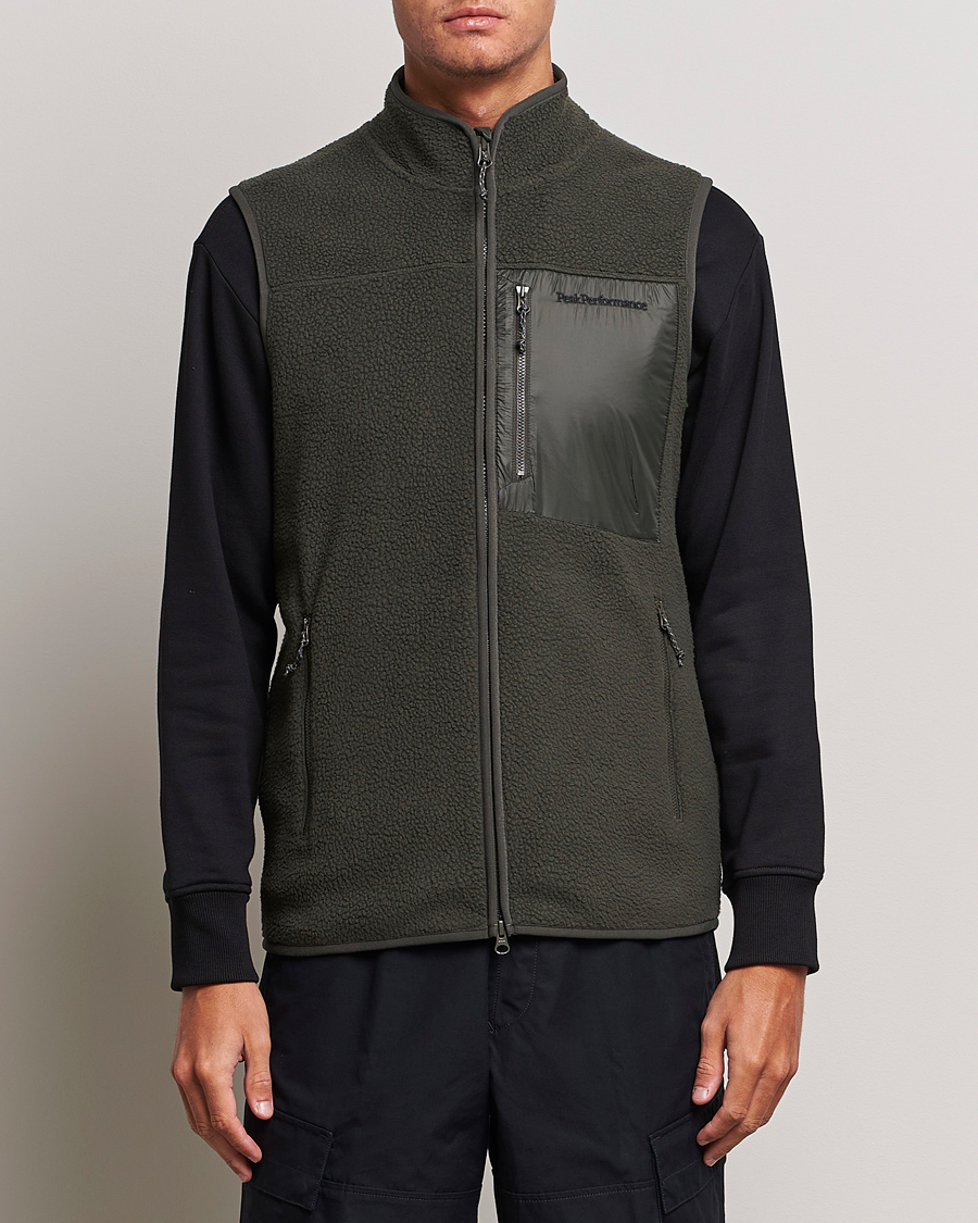 Herre | Veste | Peak Performance | Pile Vest Olive Extreme