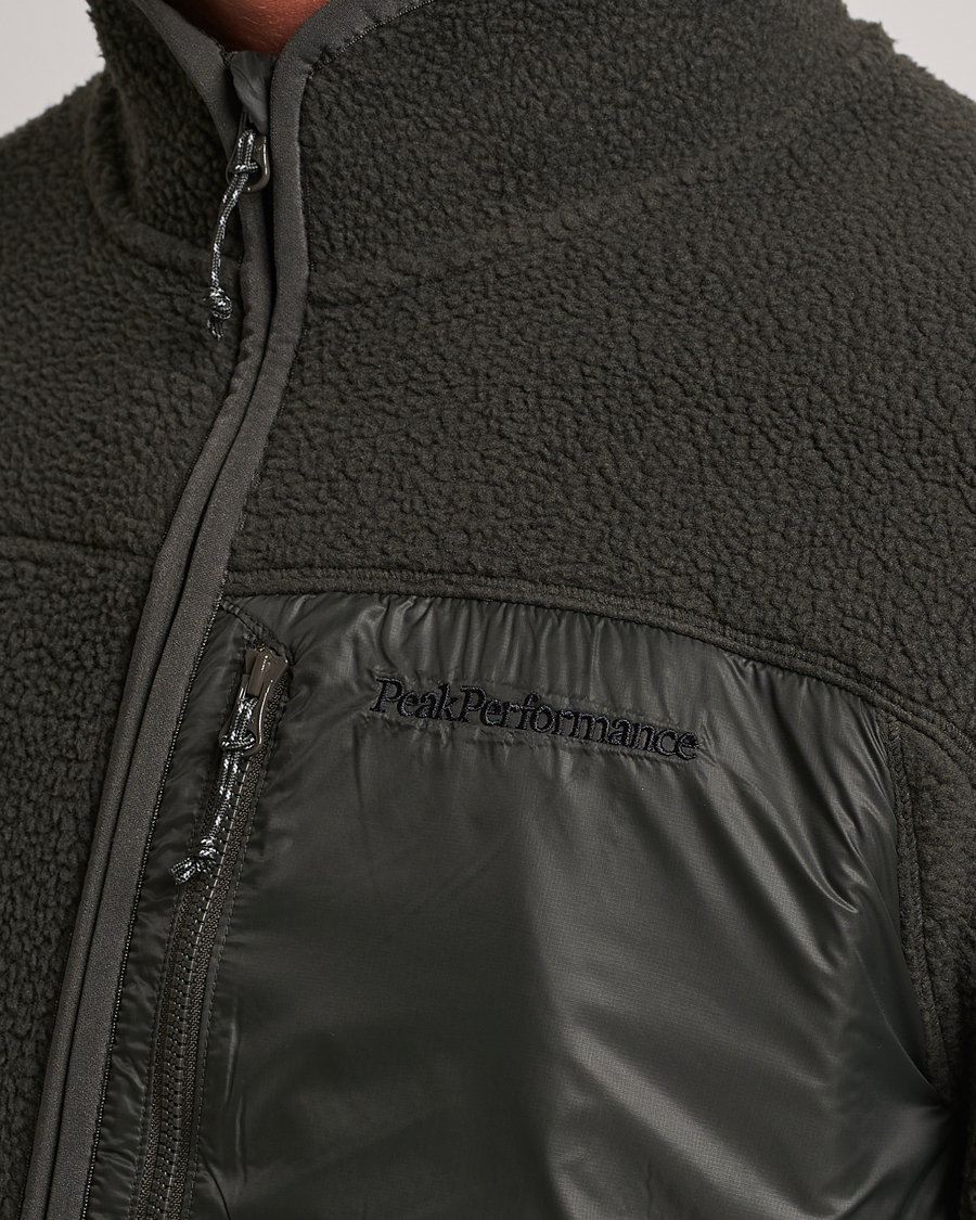 Herre | Trøjer | Peak Performance | Pile Full Zip Olive Extreme