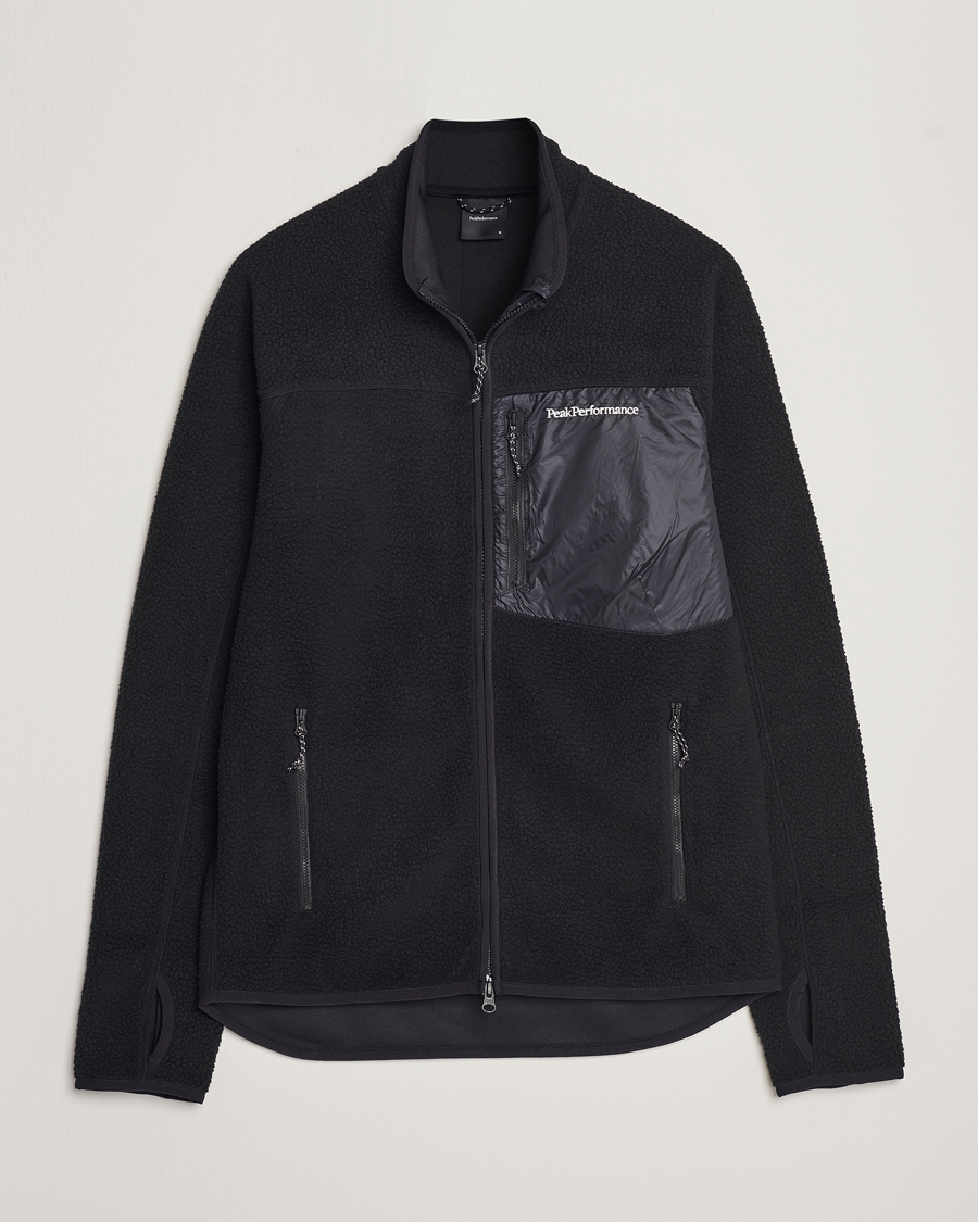 Herre | Trøjer | Peak Performance | Pile Full Zip Black