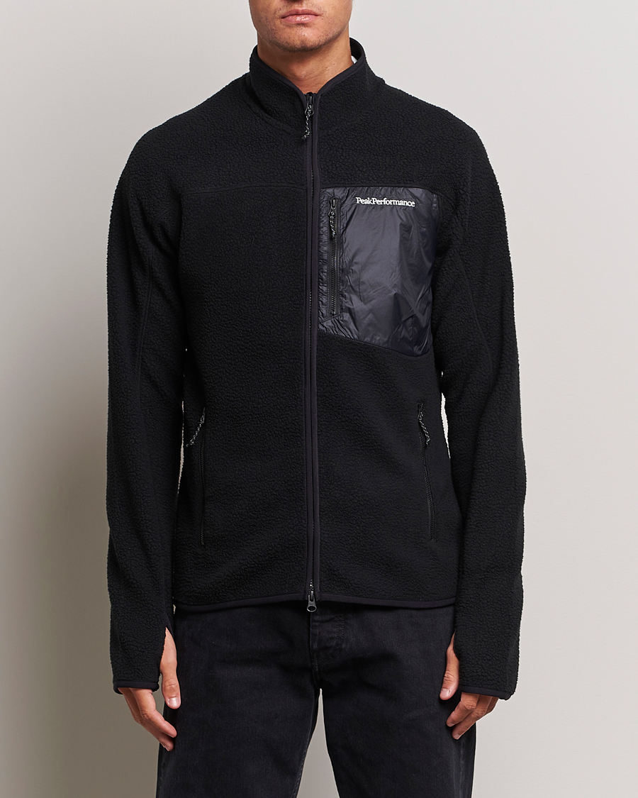 Performance Pile Full Zip Black - CareOfCarl.dk