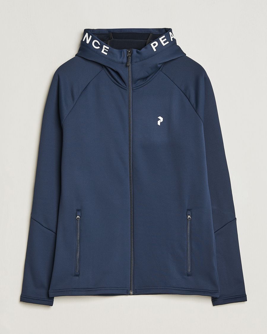 Herre | Trøjer | Peak Performance | Rider Hooded Full Zip Blue Shadow
