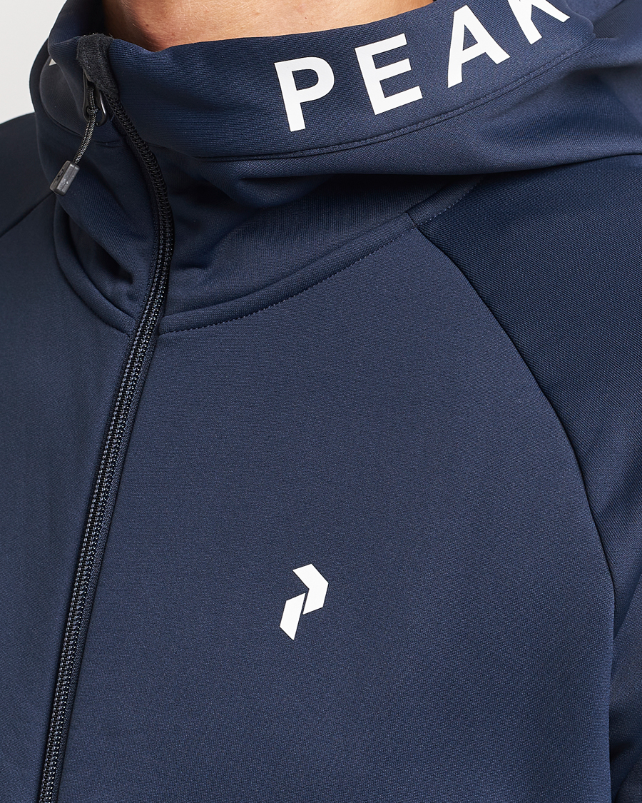 Herre | Trøjer | Peak Performance | Rider Hooded Full Zip Blue Shadow