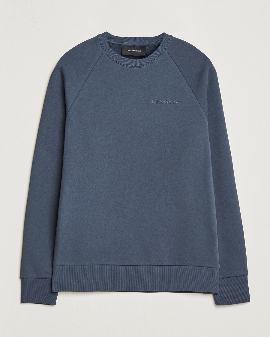 Herre | Trøjer | Peak Performance | Original Logo Crew Neck Sweatshirt Omber Blue
