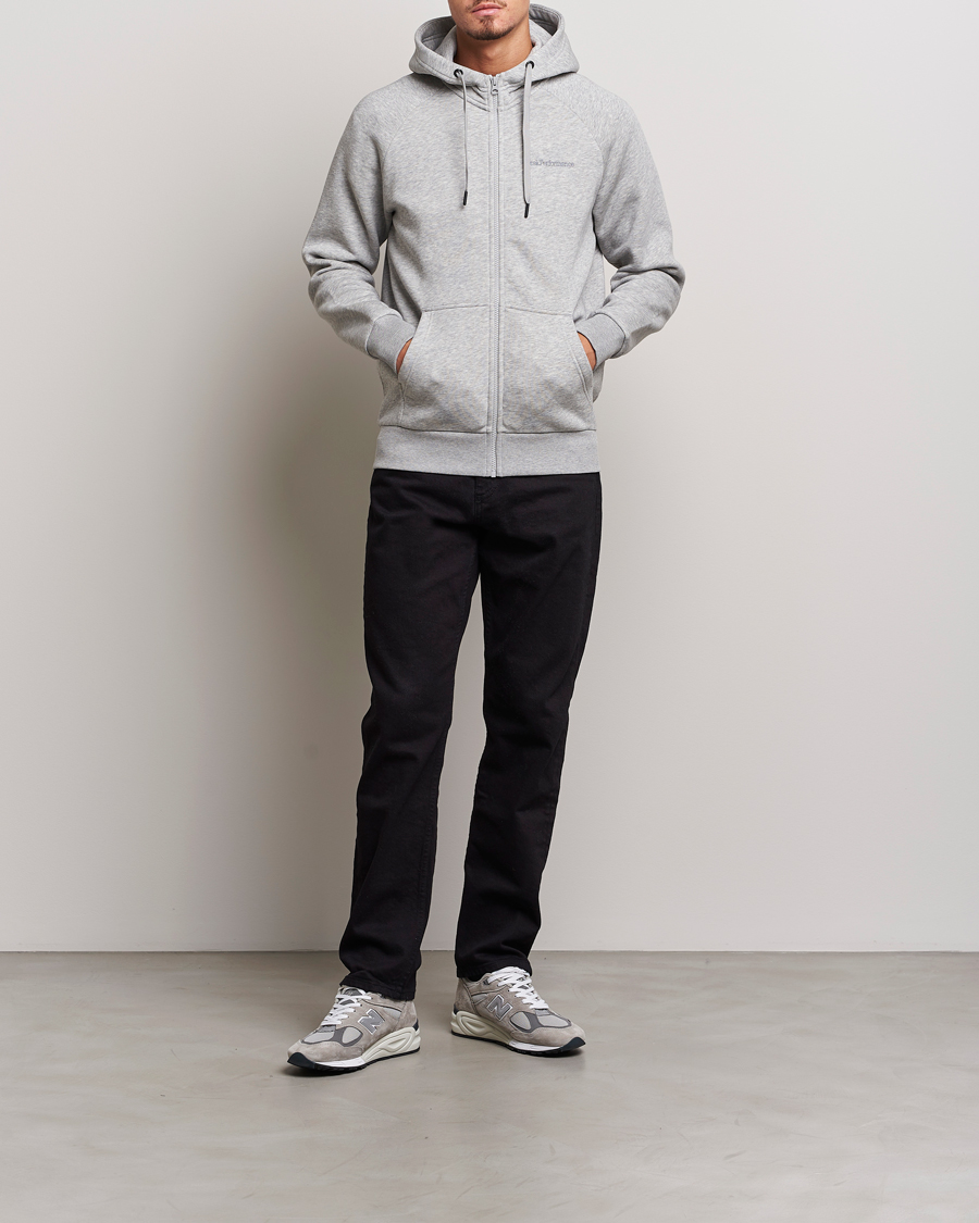 Herre | Trøjer | Peak Performance | Original Logo Full Zip Hoodie Grey Melange
