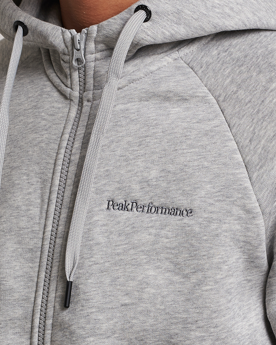 Herre | Trøjer | Peak Performance | Original Logo Full Zip Hoodie Grey Melange